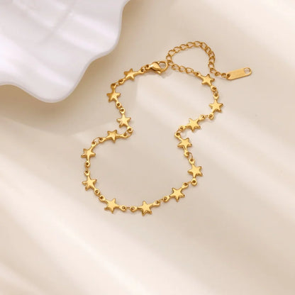 Stainless Steel Heart Bracelets For Women Gold Color Geometric Heart Bracelet Fashion Wedding Waterproof Jewelry Gift