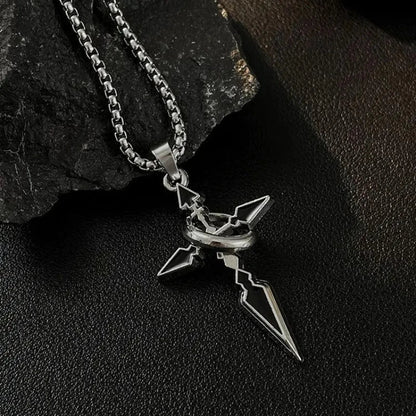 Cross Pendant Men's Necklace Men's Fashion Brand Chain Accessories Men's Fashion Hoodie Pendant Titanium Steel Chain