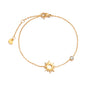 Birthstone Zirconia Thin Chain Link Cross Bracelet Stainless Steel Women's Adjustable Link Stacked Layered Chain Bracelets