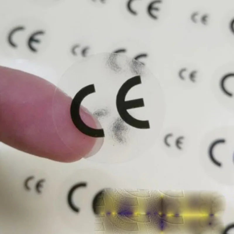 1cm Round CE Sticker | White, Silver, Holographic, Clear Base Circle Label 500pcs