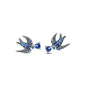 European New 925 Silver Butterfly Flower Stud Earrings, Fit Women's Festival Exquisite Charm Jewelry Gifts