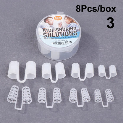 4/8Pcs Silicone Snore Nasal Dilators | Anti Snoring Nose Clip for Better Breathing