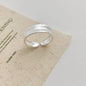 925 Sterling Silver Frosting Geometry Ring | Textured Wide Band for Women