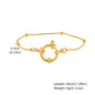 Vnox Square Chain Bracelet | Gold Stainless Steel Round Bubble Link Jewelry for Women