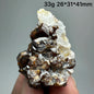 Natural Dark Brown Andradite Garnet Cluster Raw Crystal Mineral Specimen Calcite Matrix Healing Stone Home Decoration