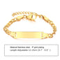 Custom Personalized Name ID Bracelet Gilrs Boy Gifts, Stainless Steel Curb Chain Link Crown Bracelet Not Allergic