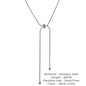 Personalized Snake Chain Adjustable Y Necklace for Woman Clavicle Pendant Stainless Steel Necklace Women's Holiday Gift Jewelry