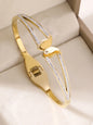 1pieces/set women's wedding jewelry party holiday Valentine's Day gift stainless steel bracelet plated with 18K gold bracelet