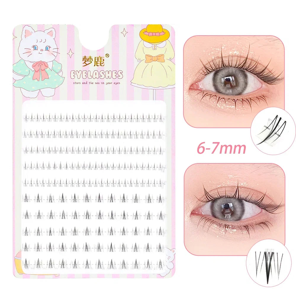 Menglu Natural Short Lower Lashes | Hand-Painted Style Fake Eyelashes