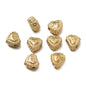 10Pcs/Pack Stainless Steel Various Shape Gold Steel Color Texture Spacer Beads for DIY Bracelet Jewelry Making Accessories