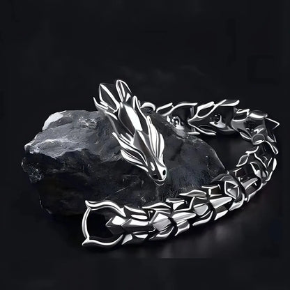 Men's Viking Dragon Bangle Bracelet | Vintage Punk Hiphop Chain Jewelry