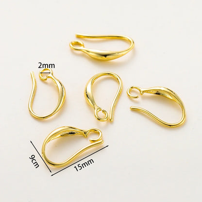 10pcs/lot 14K 18K Real Gold Earing Pendant Hook Ear Wire Hook For DIY Jewelry Making Earing Charms Accessories Components