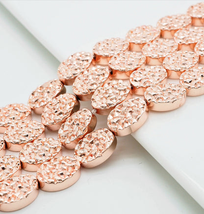 DRUZY Style Natural Light Rose Gold Hematite, 10x14mm, S105