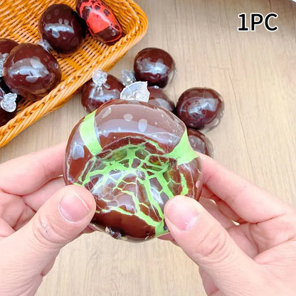 Simulation Crispy Chocolate Shell Decompression Ball | Slow Rebound Anxiety Relief Toy