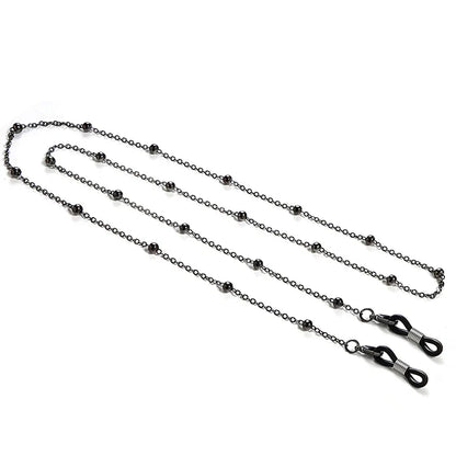 JWER Fashion Woman Sunglasses Chain Cylinder Bead Chain Anti-Falling Glasses Eyeglasses Cord Necklace Mask Chain for Women Gifts