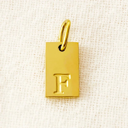SUNIBI Alphabet Charm Pendant for Necklaces Stainless Steel Jewelry DIY Engraved Lettering Accessories Women's Fashion Jewelry
