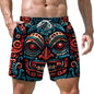 New Fashion Hawaiian Tiki 3D Print Beach Shorts Casual Aloha Polynesia God Short Pants For Men Clothes Aloha Boy Trunks Shorts