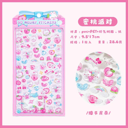 Mr.Paper 3D Relief Bead Stickers | Sweet Candy Party Series Kawaii Decor