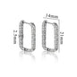 6pcs Stainless Steel Rectangular Textured Earrings Set | 18K PVD Gold Plated DIY Jewelry Parts
