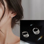 Ventfille 925 Sterling Silver Star Drop Earrings for Women | Simple Tassel Chain Office Jewelry