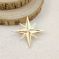Fashion punk style hollow NATO logo stainless steel gold-plated 18K brooch, black suit accessories, wedding matching set