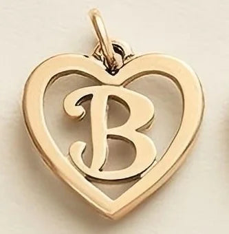 SUNIBI Stainless Steel Letter Heart Shape Hollow Pendant Charm for Bracelet Necklaces  for Women DIY Jewelry Making