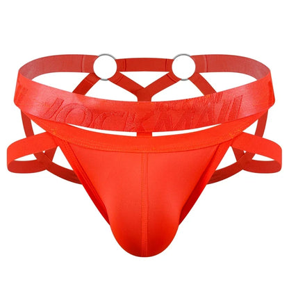 Men Sexy G String Thong Erotic Jockstrap Bondage Underwear Penis Pouch Strap Harness Lingerie Hollow Underpants Ice Silk Hot