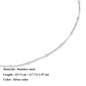 SUNIBI Stainless Steel Chain Necklace for Women Gold Color Thin Choker Bead Chain Necklace Jewelry Wholesale Dropshipping