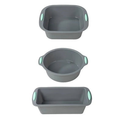 Silicone Round Cake Tray | Non Stick Baking Tray Set with Metal Reinforced Frame
