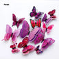 3D Butterfly Wall Stickers | 12/24pcs Magnetic Decor for Refrigerator and Walls