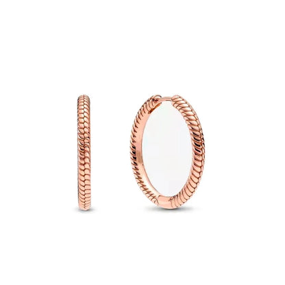 Rose Gold Color 925 Silver Sterling Flower Stud Earrings, Fit Women's Festival Christmas Charm Jewelry Gifts