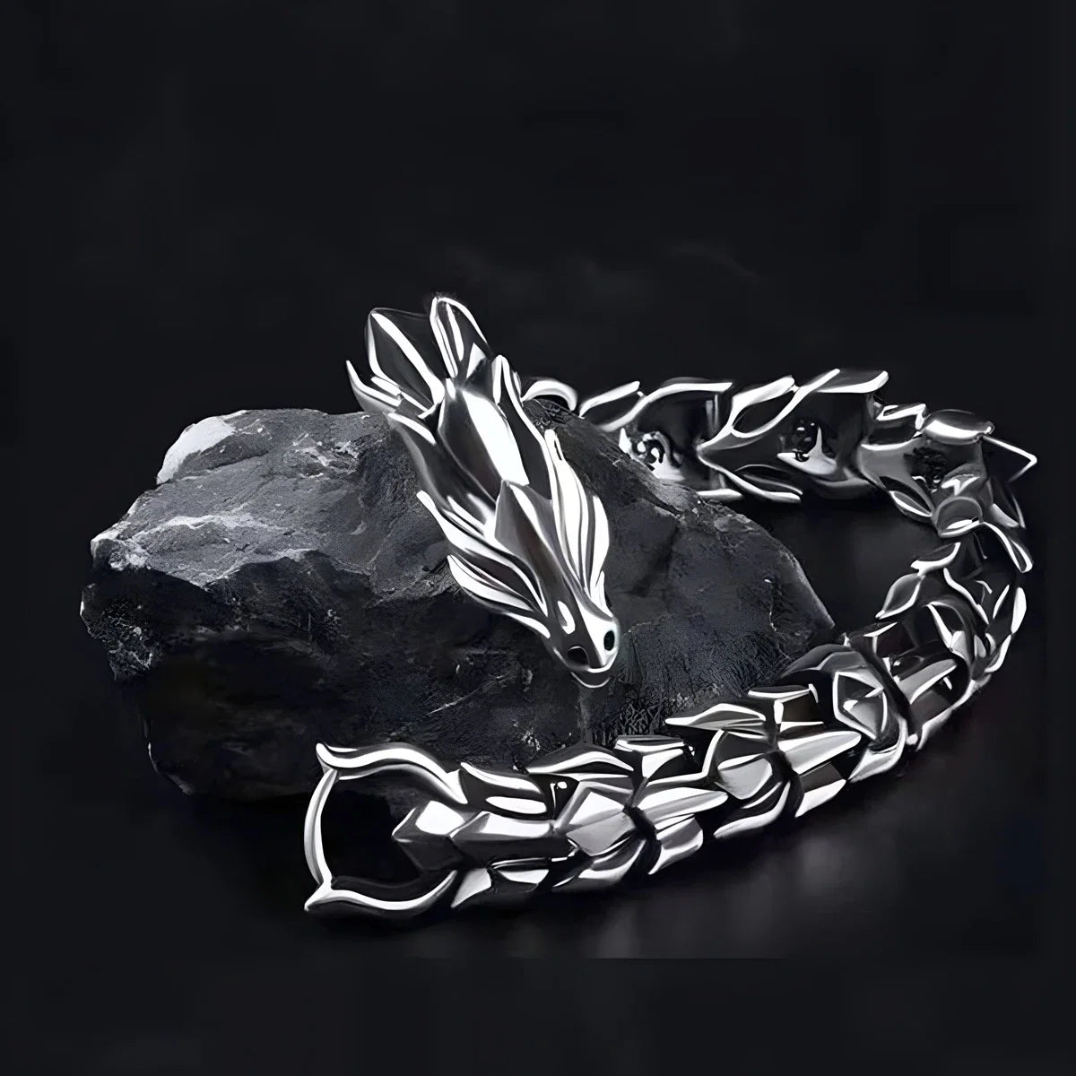 Men's Viking Dragon Bangle Bracelet | Vintage Punk Hiphop Chain Jewelry