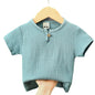 Kids Cotton Linen Long Sleeve T-Shirt | Soft Casual Top for Babies and Toddlers