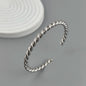 Double-layer wire-wrapped stainless steel gold-plated 18K bracelet, high-quality waterproof silver jewelry, gift for couples