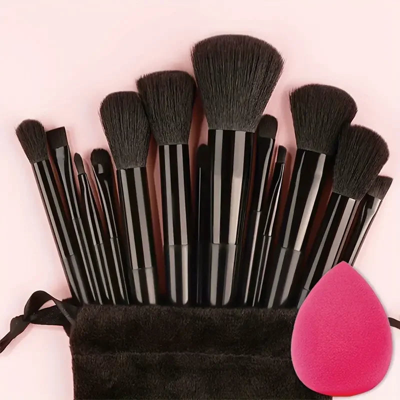 13-Piece Makeup Brush Set | Soft Fluffy Foundation Blush Highlighter Brush Kit