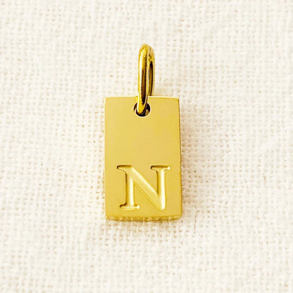 SUNIBI Alphabet Charm Pendant for Necklaces Stainless Steel Jewelry DIY Engraved Lettering Accessories Women's Fashion Jewelry
