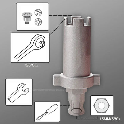 14 In 1 Faucet Sink Wrench | Multi-Use Plumbing Tool Kit for Bathroom and Kitchen