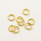 50-200/lot 14K 18K Gold Necklace Open Single Jump Ring Lobster Clasp Connector Split Ring Fitting DIY Jewelry Making Accessories