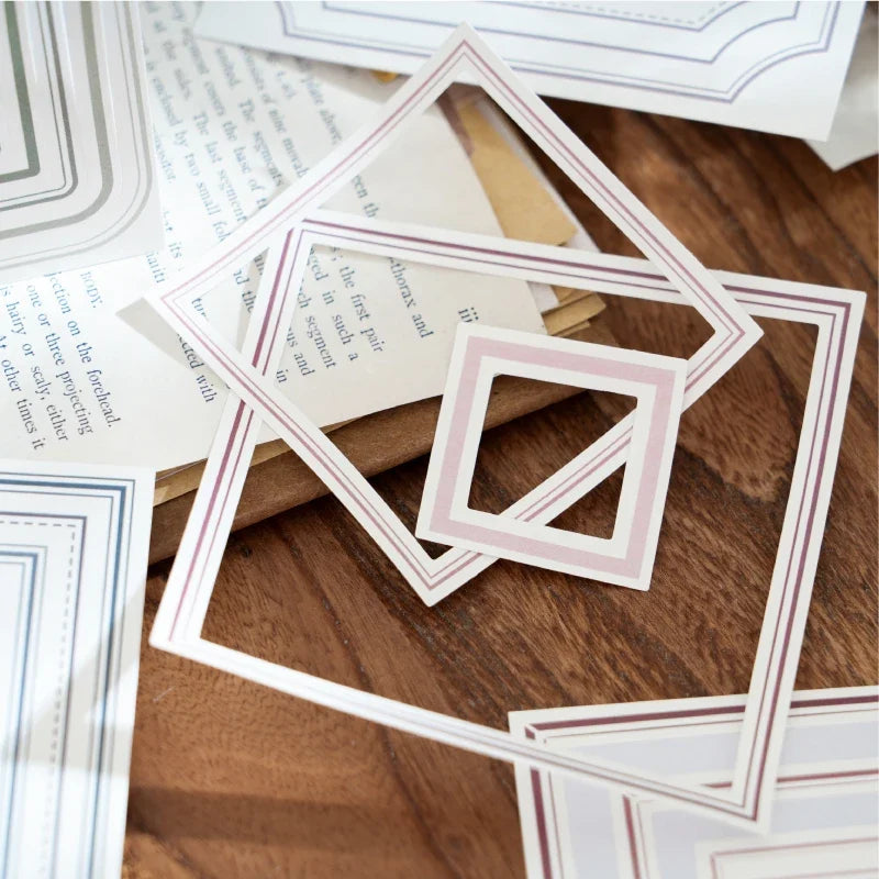 Scrapbooking Frame Stickers | 20pcs Decorative Border Stickers for Junk Journal