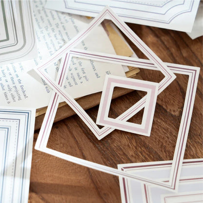 Scrapbooking Frame Stickers | 20pcs Decorative Border Stickers for Junk Journal