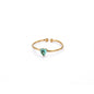Fashion Zircon Heart Birthstone Rings For Women Stainless Steel Gold Color Birthstone Ring  Aesthetic Wedding Jewelry Gift