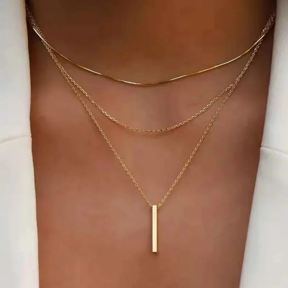 MEDFOLY 3pcs Gold Charm Necklace For Women Star Pearl Cross Pendant Neckalces Dainty 14K Gold Plated Summer Beach Jewelry Gifts