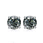 NeeTim 0.5ct 1ct 2ct Moissanite Stud Earrings for Women 925 Sterling Silver Pink Black Blue Grey Sparkling Lab Diamond Earring