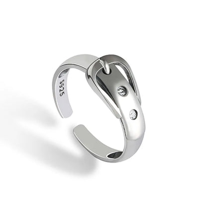 925 Sterling Silver Belt Adjustable Rings Wedding Engagement Jewelry For Women Accessories   Dropshippin