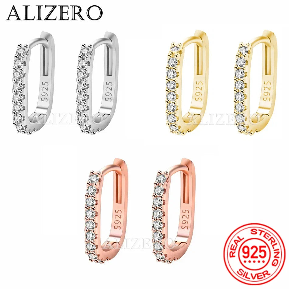 High-quality 925 Sterling Silver Crystal Fashion Circle Hoop Earrings for Woman Wedding Party Gift Street Versatile Jewelry