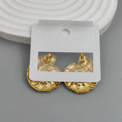 Creative Conch Colored Enamel Stainless Steel Earrings, Waterproof and No Rust-Rusting Women's Earrings, Party Jewelry