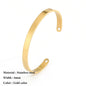 SUNIBI 4mm 6mm Stainless Steel Cuff Gold Color Bracelet Bangle for Women Jewelry Gifts Wholesale Dropshipping