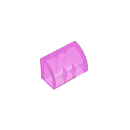 Gobricks GDS-M063 Curved Brick 1 x 2 x 1 No Studs | Compatible Building Block