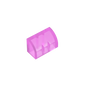 Gobricks GDS-M063 Curved Brick 1 x 2 x 1 No Studs | Compatible Building Block