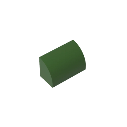 Gobricks GDS-M063 Curved Brick 1 x 2 x 1 No Studs | Compatible Building Block